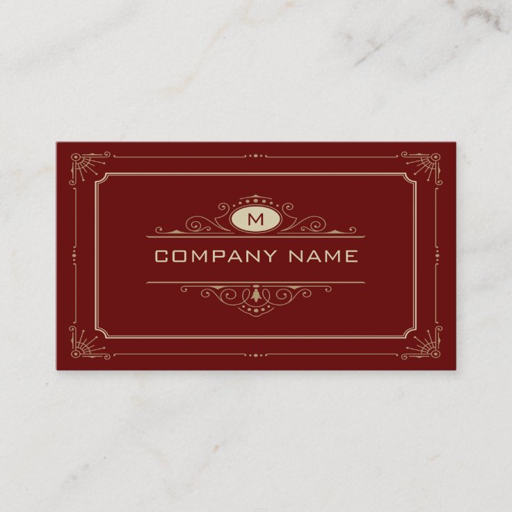 Vintage ornament business card Zazzle