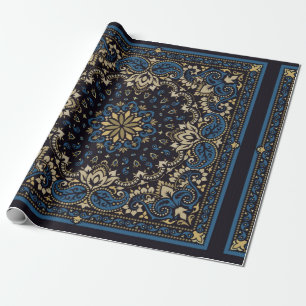 vintage ornament paisley Bandana Print, silk neck Wrapping Paper