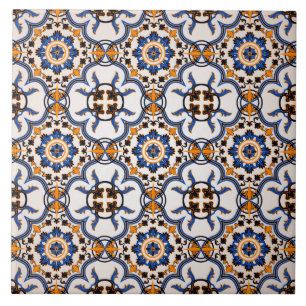 Vintage Ornament Pattern Floor Ceramic Tile