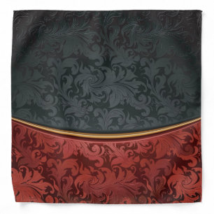 Vintage ornament red and black bandana