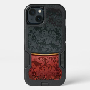 Vintage ornament red and black iPhone 13 case