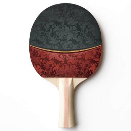 Vintage ornament red and black Ping-Pong paddle