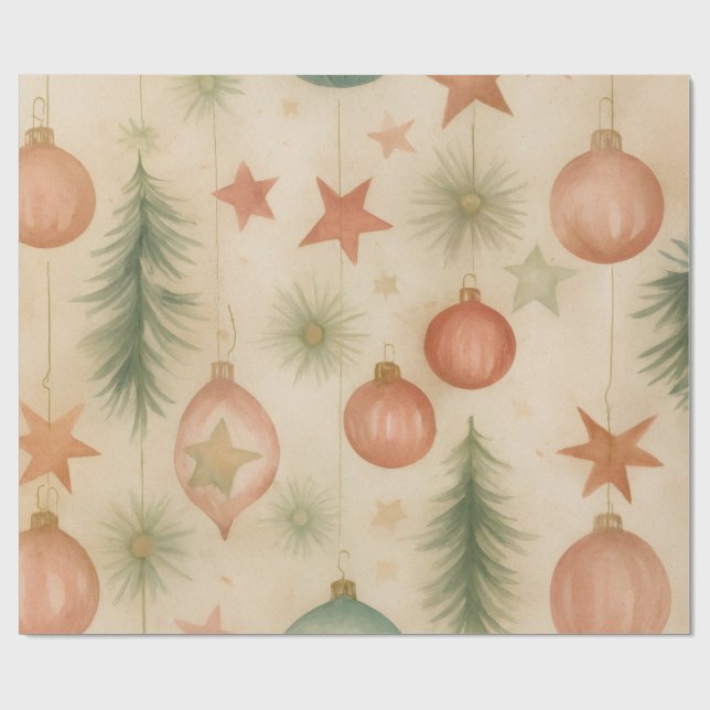 Vintage Ornament Wrapping Paper (Flat)