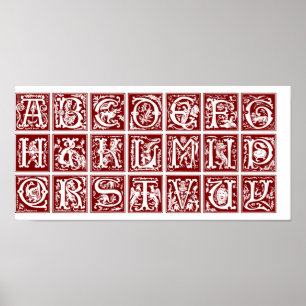 Vintage Ornamental Alphabet - Print