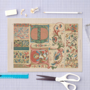 Vintage Ornamental Designs   Heinrich Dolmetsch Tissue Paper