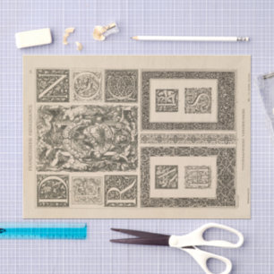 Vintage Ornamental Designs   Heinrich Dolmetsch Tissue Paper