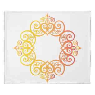 Vintage Ornamental Frame Elegant Decorative Border Duvet Cover