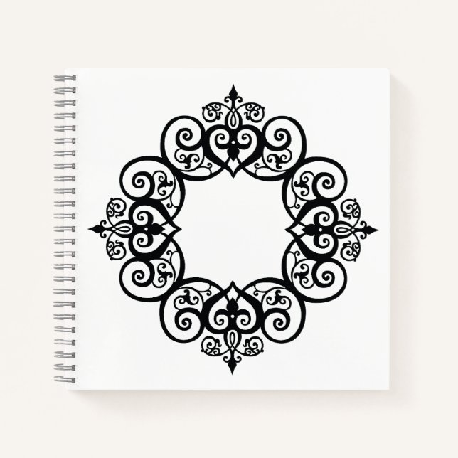Vintage Ornamental Frame Notebook (Front)