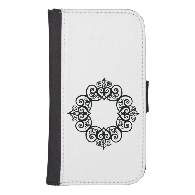 Vintage Ornamental Frame Samsung Galaxy Wallet Case (Front)