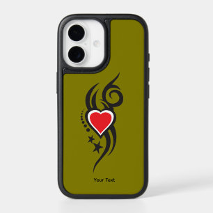 Vintage Ornamental Heart with Floral Tattoo Art iPhone 17 Case