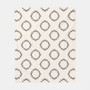 Vintage ornamental seamless pattern. Black and whi Fleece Blanket