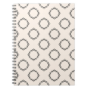 Vintage ornamental seamless pattern. Black and whi Notebook