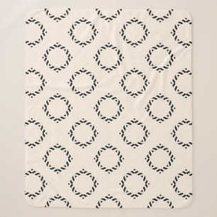 Vintage ornamental seamless pattern. Black and whi Sherpa Blanket