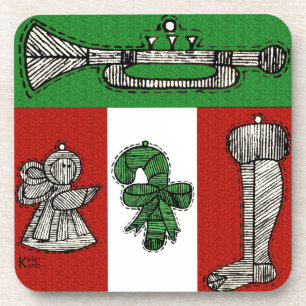 Vintage Ornaments Beverage Coaster