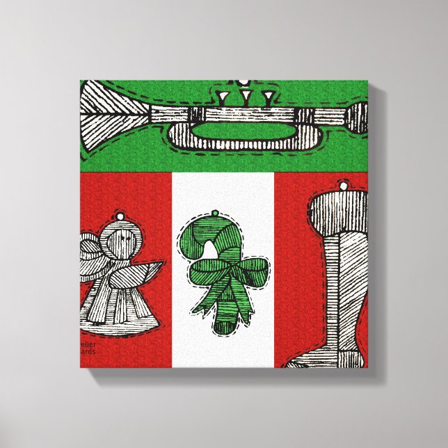 Vintage Ornaments Canvas Print (Front)