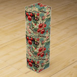 Vintage Ornaments & Christmas Florals On Soft Blue Wine Box<br><div class="desc">This wine box exudes a sense of tradition and nostalgia, harkening back to simpler and heartwarming holiday celebrations. The combination of vintage ornaments, Christmas florals, and greenery against the soft blue backdrop creates a timeless and elegant design that evokes the warmth and charm of the holiday season.</div>