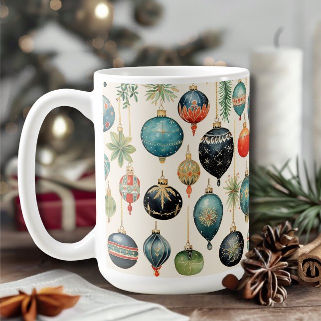Vintage Ornaments Christmas Holiday Coffee Mug (Vintage Ornaments Christmas Holiday Coffee Mug)