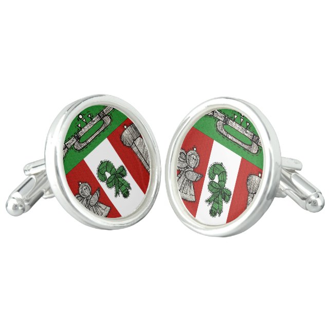 Vintage Ornaments Cufflinks (Angled)