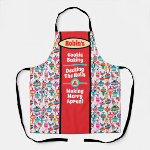 Vintage Ornaments Cute Christmas Apron - Custom