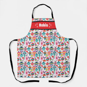 Vintage Ornaments Cute Christmas Apron - Custom