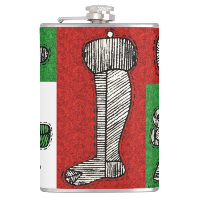 Vintage Ornaments Hip Flask (Front)