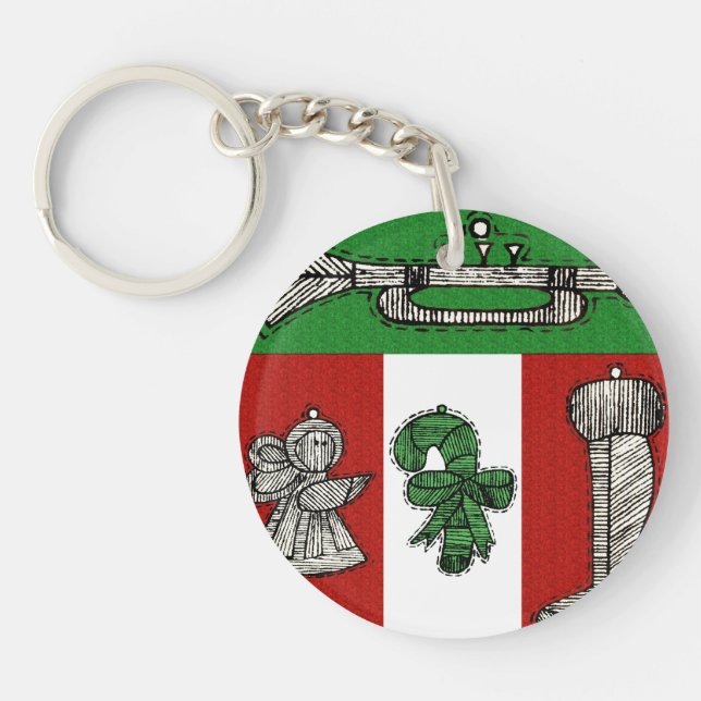 Vintage Ornaments Keychain (Front)