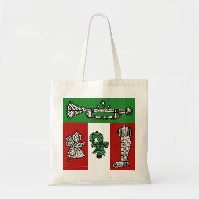 Vintage Ornaments Tote Bag (Front)