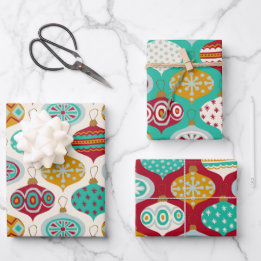 Vintage Ornaments Wrapping Paper Sheets