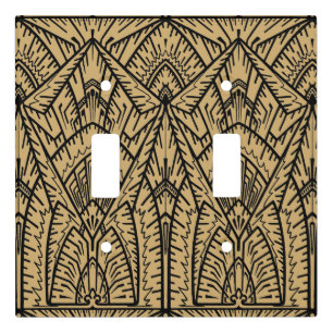 Vintage Ornate Art Deco Pattern Light Switch Cover