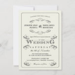 Vintage Ornate Flourish Wedding Invitations at Zazzle