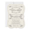 Vintage Ornate Flourish White Wedding Invitations