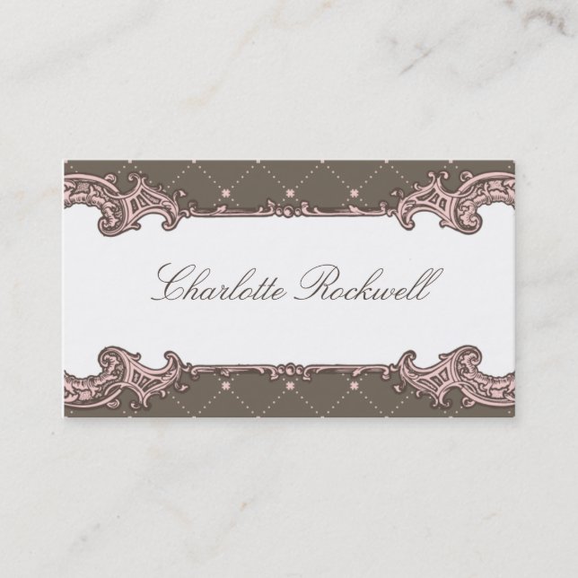 Vintage Ornate Frame Calling Card (Front)