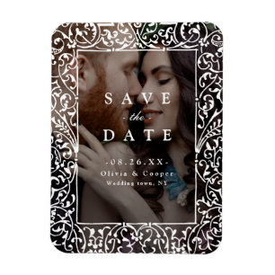 Vintage Ornate Frame Classic Wedding Photo Magnet