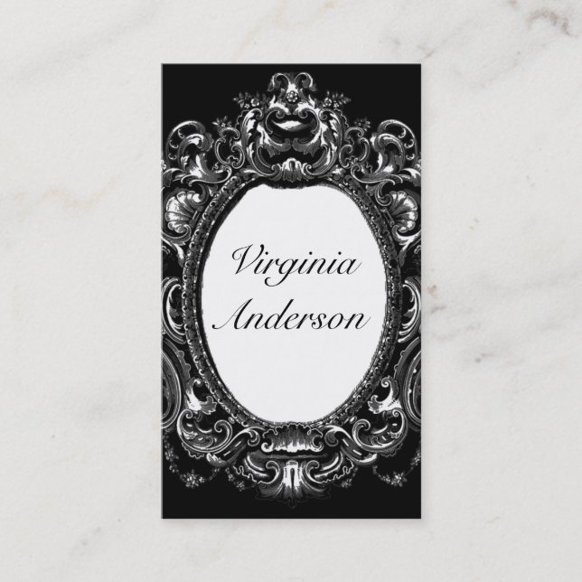 Vintage Ornate Frame Professional Business Card (Front)