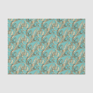 Vintage Ornate Gold Monogram P Tissue Paper