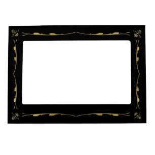 Vintage Ornate Goth with Gold Trim Magnetic Frame