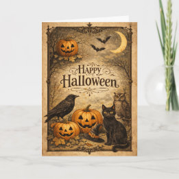 Vintage Ornate Halloween Card