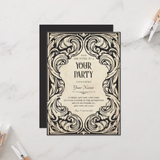Vintage ornate invitation