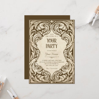 Vintage ornate invitation