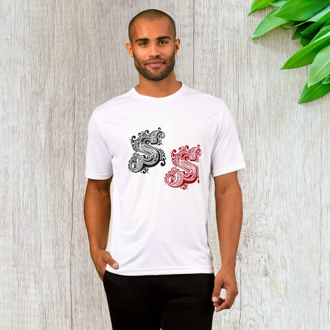 Vintage Ornate Letter S Monogram  T-Shirt (Creator Uploaded)