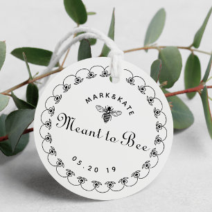 Vintage Ornate Meant to Bee Wedding Honey Favor Tags