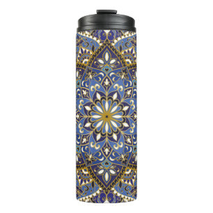 vintage ornate pattern with floral elements. Orien Thermal Tumbler