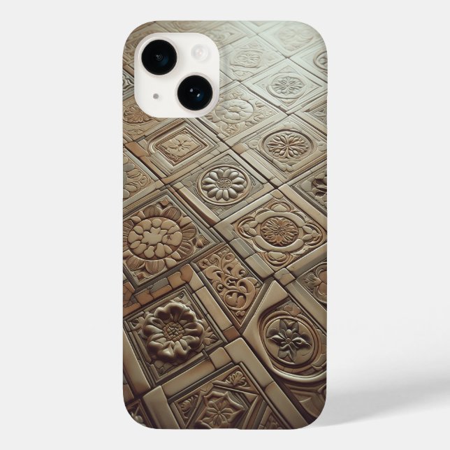 Vintage Ornate Relief Tile Phone Case - Classical  (Back)