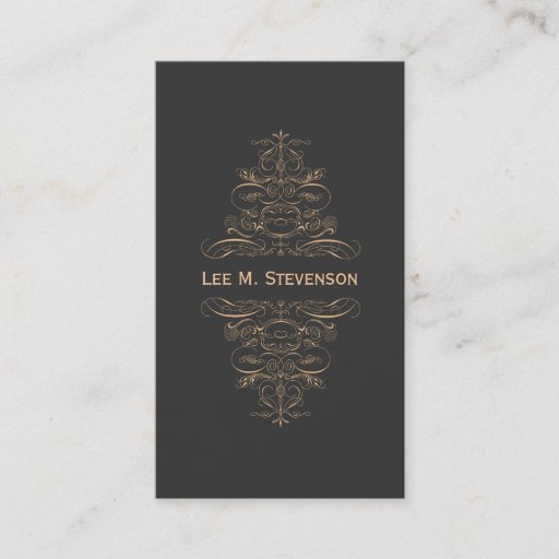 Customizable Vintage Ornate Scroll Business Card