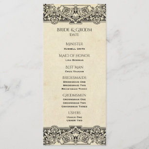 Vintage Ornate Wedding Program