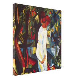 Vintage Orphism, Couple in the Woods by Macke Canvas Print