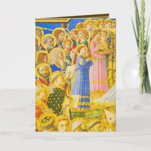 Vintage Orthodox ikon angel Gabriel Holiday Card