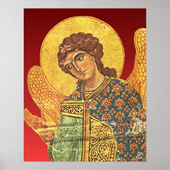 Vintage Orthodox Ikon  Angel Gabriel Poster by allchristian at Zazzle