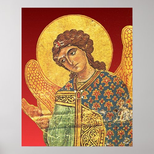 Vintage orthodox ikon Angel Gabriel Poster