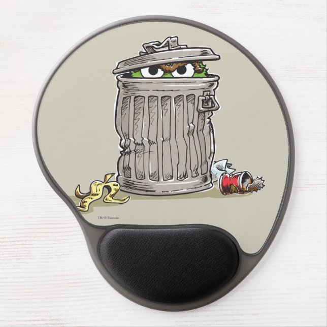 Vintage Oscar in Trash Can Gel Mouse Pad (Front)